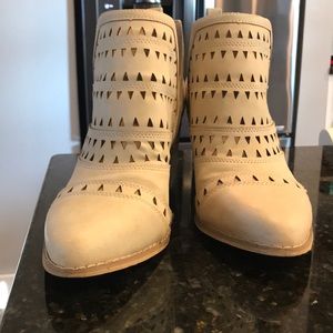 Leather ankle booties